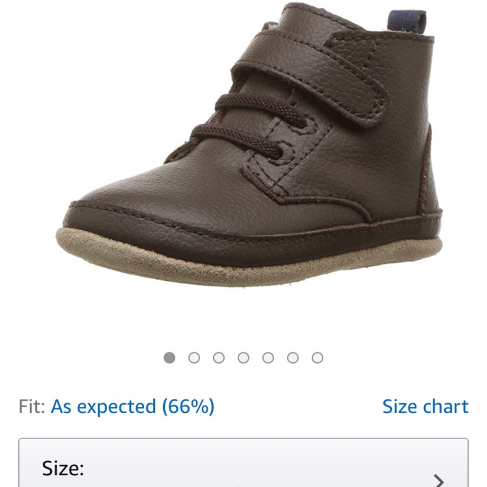 Boys leather brown booties